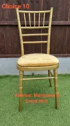 Option 10 - gold chair, yellow seat pad