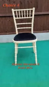 Option 4 - ivory chair, black seat pad