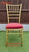 Option 2 - gold chair, red seat pad