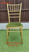 Option 1 - gold chair, green seat pad