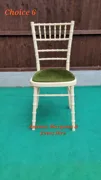 Option 6 - ivory chair, green seat pad